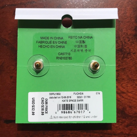 Kate Spade Brand New Earrings with jewelry pouch! - Picture 2 of 3